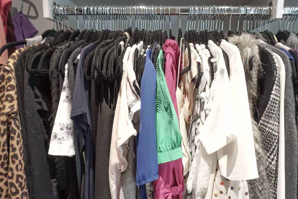 Before the fall closet overhaul there were wall to wall hangers, you can't see what is fully in the closet.