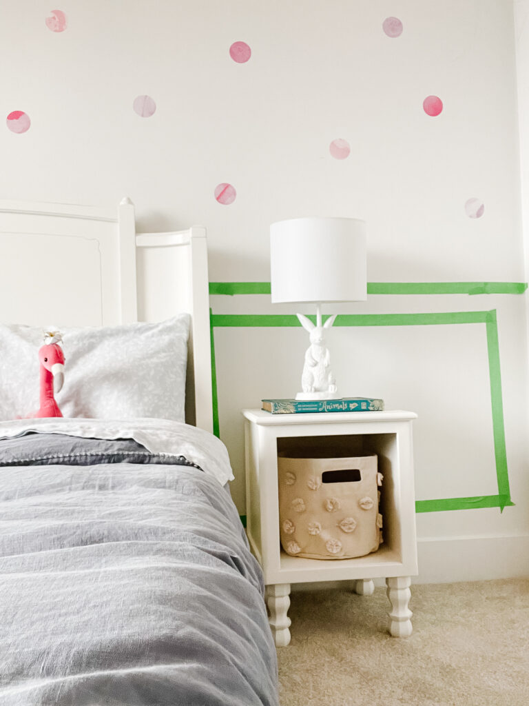 ikea eket hack - end tables in a little girls bedroom that's not yet completed.