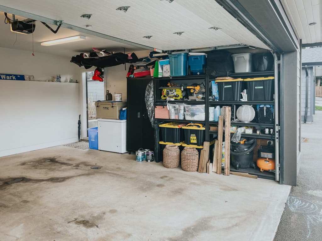 a messy garage