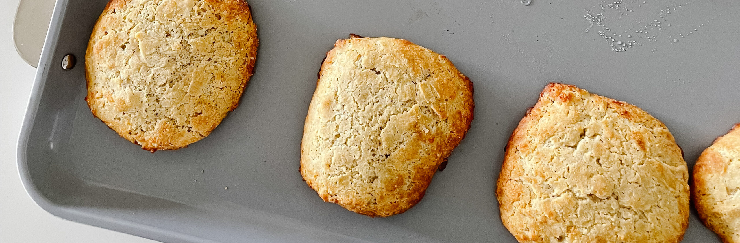 gluten-free biscuits on a baking sheet